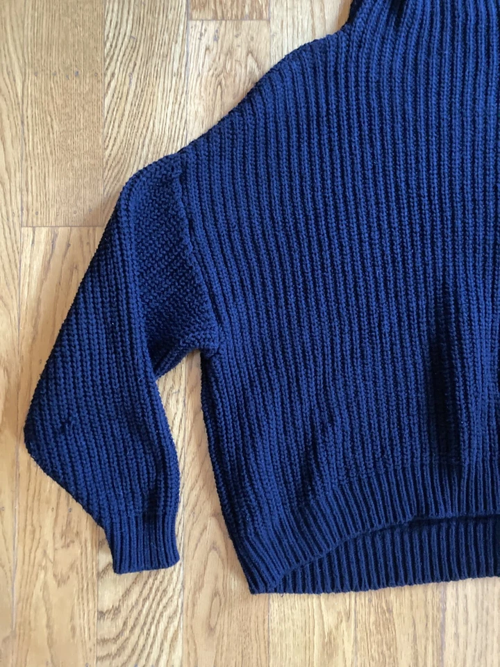 Suéter Free People de gran tamaño de cuello alto para mujer negro talla pequeña Foto 3 de 4