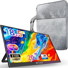 Iproda 18.5 Portable Monitor 120Hz Fhd 1080P Usb-C Hdmi Laptop Screen Extender