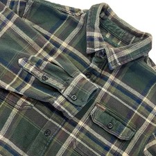 Orvis Big Bear Heavyweight Flannel Mens XL Plaid 100 Cotton Button Up Shacket