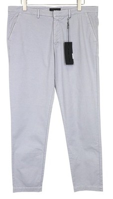 Frankie Morello Grigio Chiaro Herren Hose 54 Hellgrau Stretch Baumwolle II