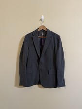 Ralph Lauren Purple Label New Hadley Blazer Jacket Stretch Cotton Blend Grey 38