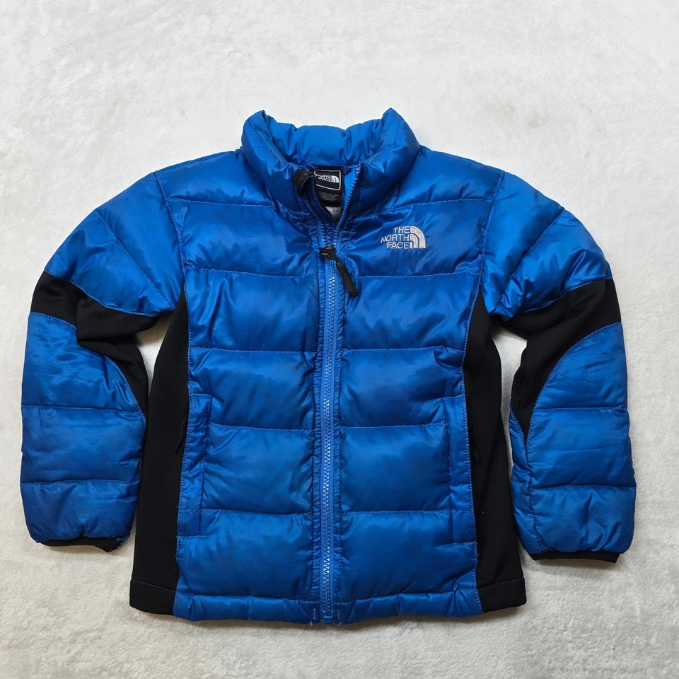 Chaqueta acolchada The North Face Down niños XS azul negro 550 relleno Foto 2 de 4