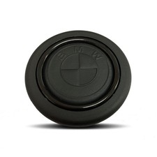 Bmw Steering Wheel Black Leather Horn Push Button For Momo Sparco Omp Nrg