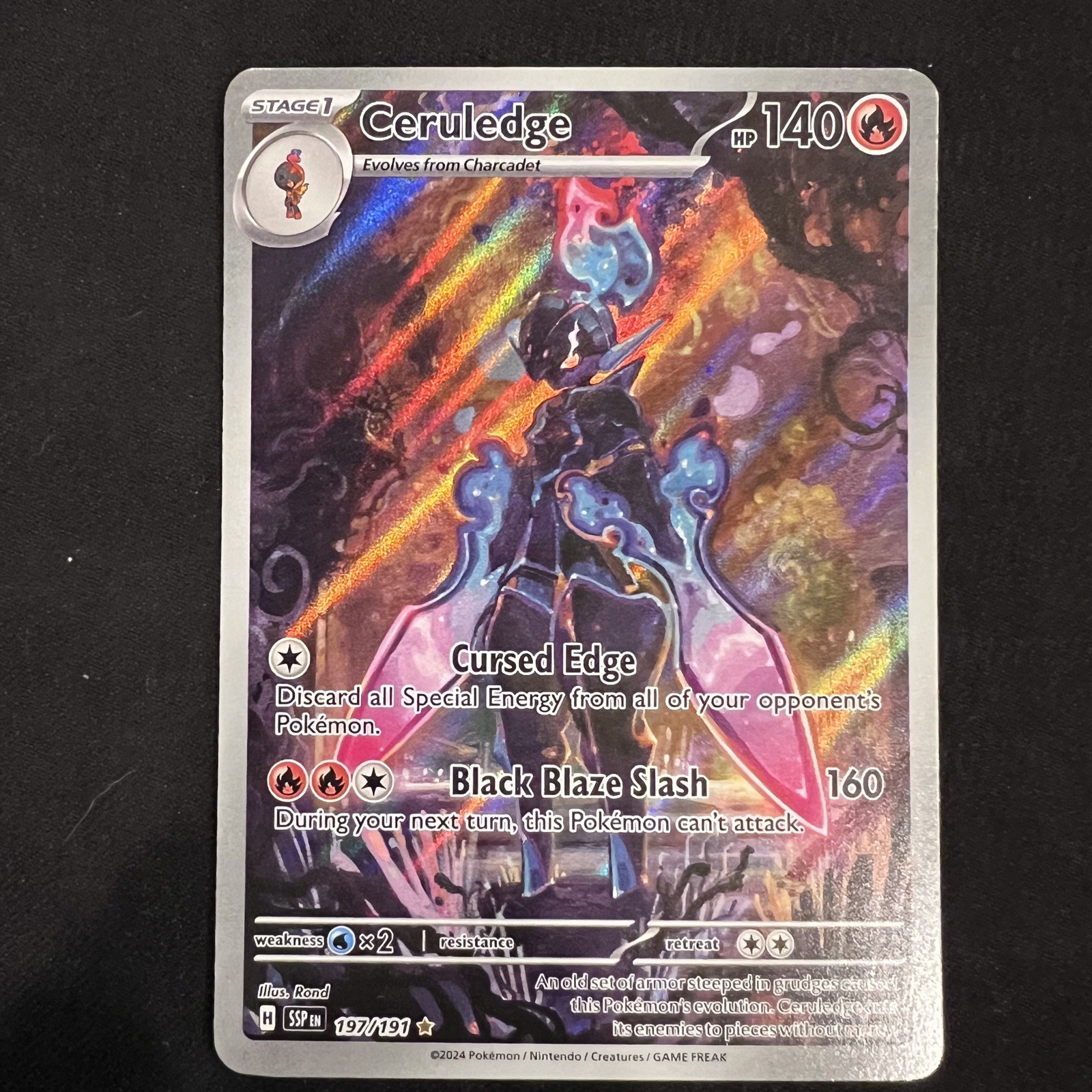 Ceruledge Surging Sparks Illustration Rare Pokémon TCG Card 197/191 NM Condition