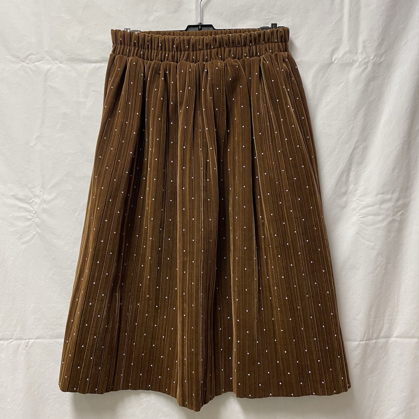 Polka Dotted Pleated Midi Skirt Vintage Esthetic Women's Size Small