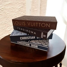Deluxe Decorative book  for Home Decor / set 4 Pcs "Not Real Books" (cardboard).