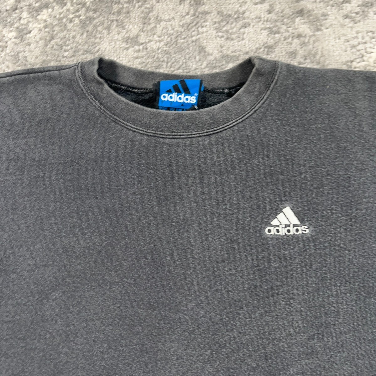 Vintage Adidas Sweatshirt Mens Medium M Grey Crewneck Fleece Made