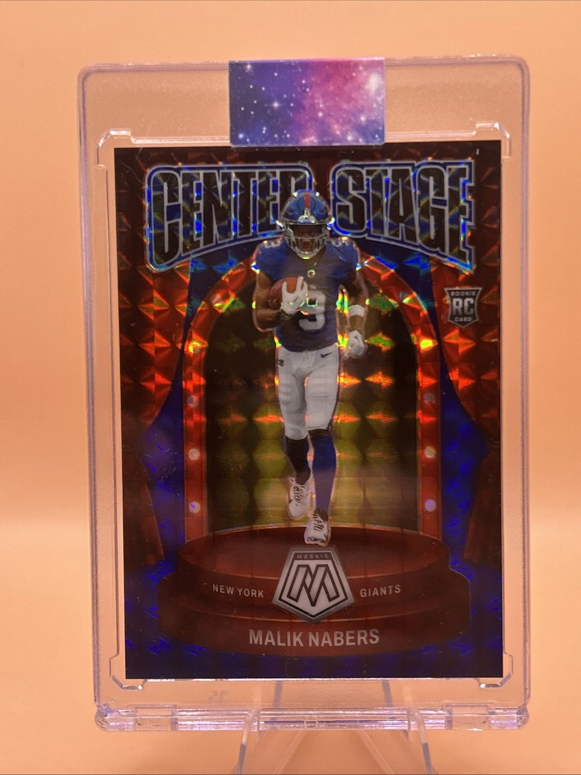 Malik Nabers Panini Mosaic Center Stage #3 Blue