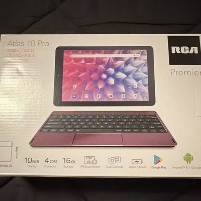 RCA Atlas 10 Pro 10in Tablet Convertible Keyboard 16GB Burgundy RCT6303W12