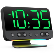 Digital Alarm Clock with Large Numbers for Bedrooms: Bold Display Readable Ac...
