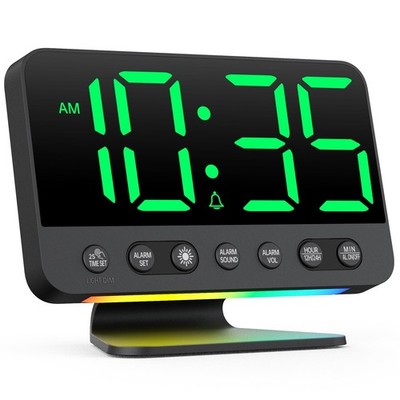 Digital Alarm Clock with Large Numbers for Bedrooms: Bold Display Readable Ac...