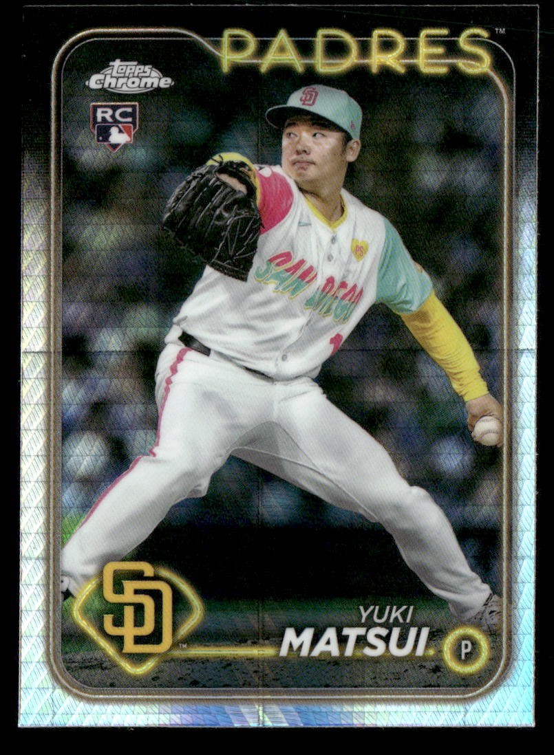 Yuki Matsui 2024 Topps Chrome Prism Refractor #116 Rookie Card
