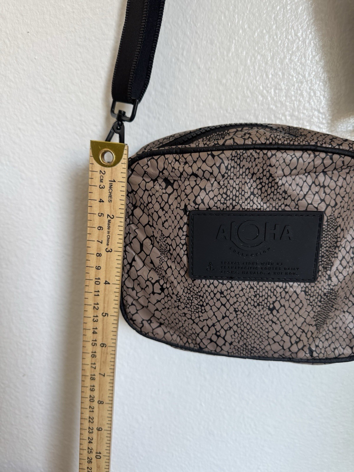 ALOHA COLLECTION Python Print Crossbody Brown Bag - image 12