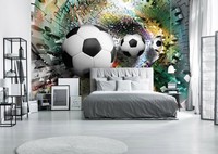 FußBall Kinder Wandbild Tapete Schlafzimmer 368X254 CM 366X254Cm FußBall Kunst