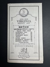 1938-1939 Virginia Highway Map, Department of...