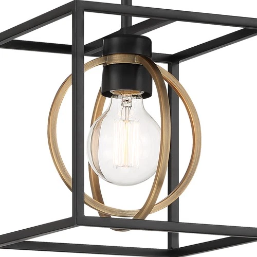 Designers Fountain D276M-8P Kew Gardens 9"W Mini Pendant - Black - Picture 2 of 3