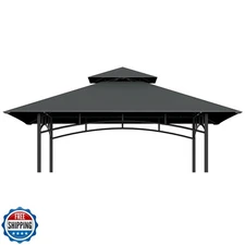 Grill Gazebo Replacement Top, 5 * 8 Outdoor BBQ Top Cover, Double