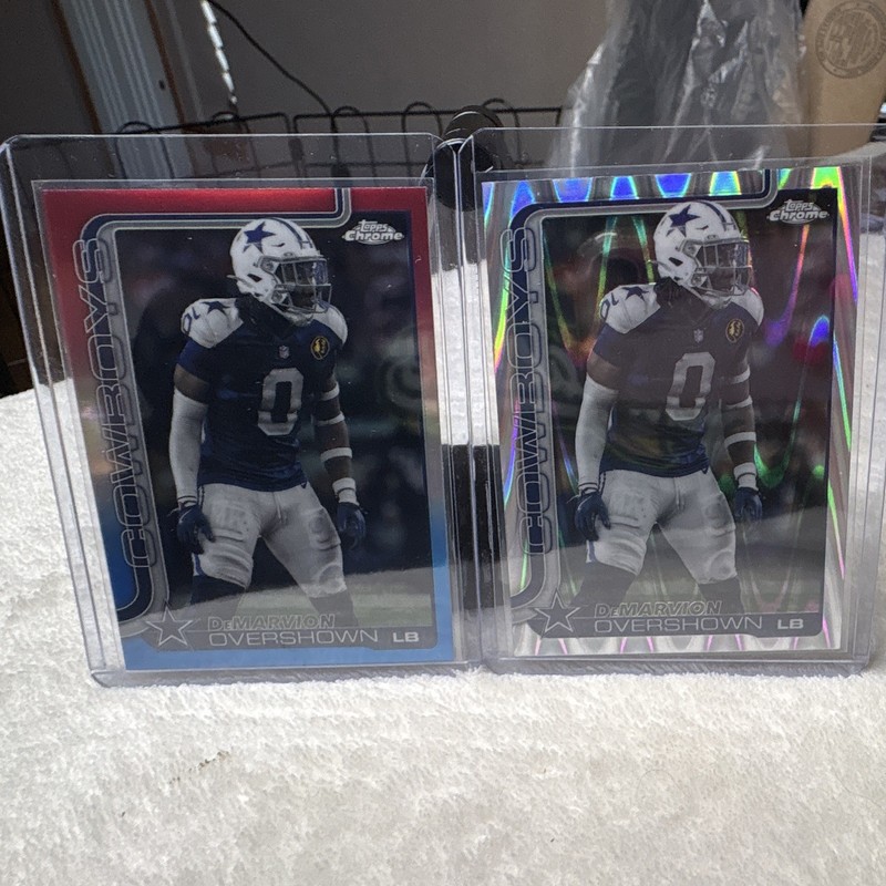 Topps Chrome 2025 Dallas Cowboys DeMarvion Overshown Rookie #78 2-Card Lot