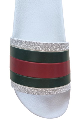 GUCCI men's rubber sandal slippers porelai 308234gib109079 white - Picture 5 of 7
