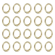 1 in Spring O Ring, 50pcs O Ring Clip Keyring Purse Buckle Metal, Gold Tone