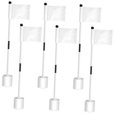 6 Golf Flagstick Set, Putting Green Flags with Hole Cup 3ft Simple