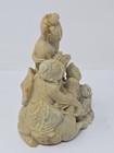 Chinese Qing Shoushan Soapstone Carving Water Buffalo & Figures - Fine Detail — photo 6