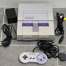 Nintendo Super NES SNES Console System Model SNS-001 with Controller & Cables