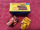 Two Matchbox Bulldozers  with Original Box Vintage Toys