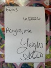 ACEO art card “Eyes” original abstract ink & acrylic drawing signed 2026 — photo 2