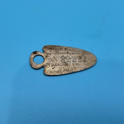 National Registry Bureau LOST KEY ARROWHEAD FOB, Vintage, Reward, G