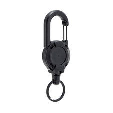 Retractable Heavy Duty Pull Reel Carabiner Key Chains Strong Steel Wire Rope Buc