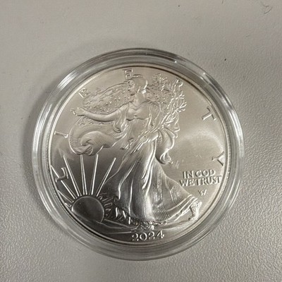 2024 American Silver Eagle Silbermünze 0.999 Unzirkuliert  IN GOD WE TRUST 