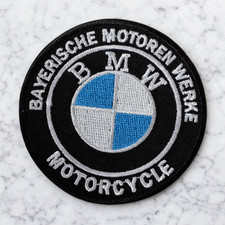 Embroidered Patch - Motorcycles - Racing - Iron-on - Black Blue - BMW