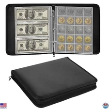 Coin Collection Album Book for Collectors, 400 Pockets Fireproof Coin Collection