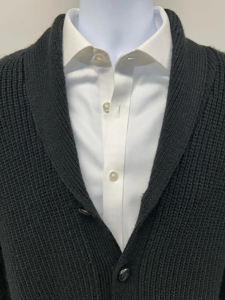 Cárdigan James Bond Cuello Chal Quantum Of Solace Negro Talla Mediana Lana Nueva Foto 3 de 4