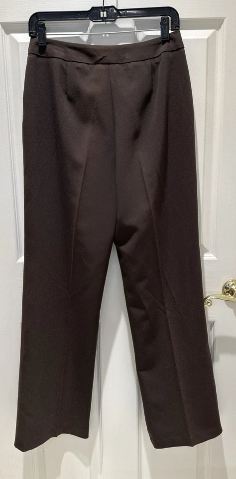 Pantalones de vestir Barbara Lesser Studio marrón elástico  Foto 2 de 4