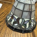 Vintage Tiffany Style Stained Glass Bell Shaped Light Shade (plastic)