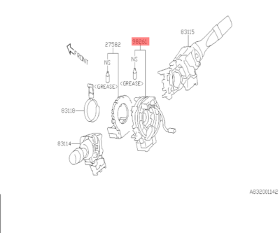 エアー Subaru BRZ Forester SENSOR STEERING 83196-FJ020×1 Genuine JDM OEM