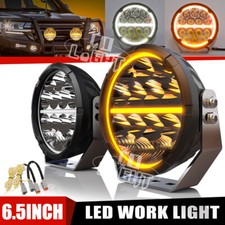 2 7 Round Led Pods Work Light Bar Driving Fog Headlight Halo Drl Truck Offroad