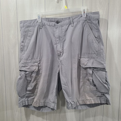 Levi Strauss Two Horse Brand Mens Gray Cargo Shorts Size 38 Outdoors Hiking Fish