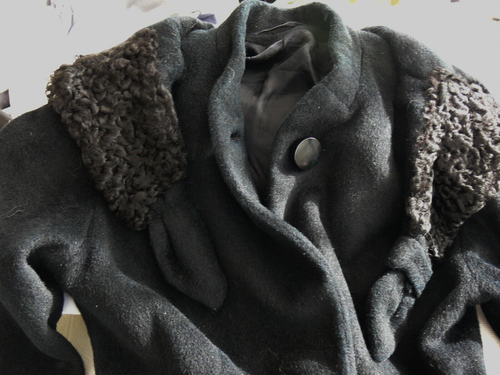 Vintage Black Wool and Angora Coat, Excellent Condition, UK 8 - Picture 8 of 8