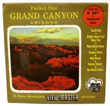 View-Master A361, Grand Canyon Arizona, Packet One, S4 Packaging, 3 Reel Set