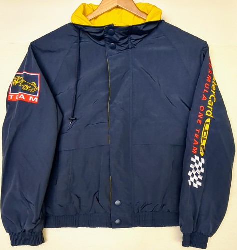 Vintage Formula One Racing Team Mastercard LOLA Hooded Nylon Jacket Size Large - Picture 2 of 12