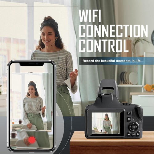 Digitalkameras 4k 64MP 10X Optischer Zoom WiFi Video Vlogging Kamera für YouTube - Bild 7 von 7