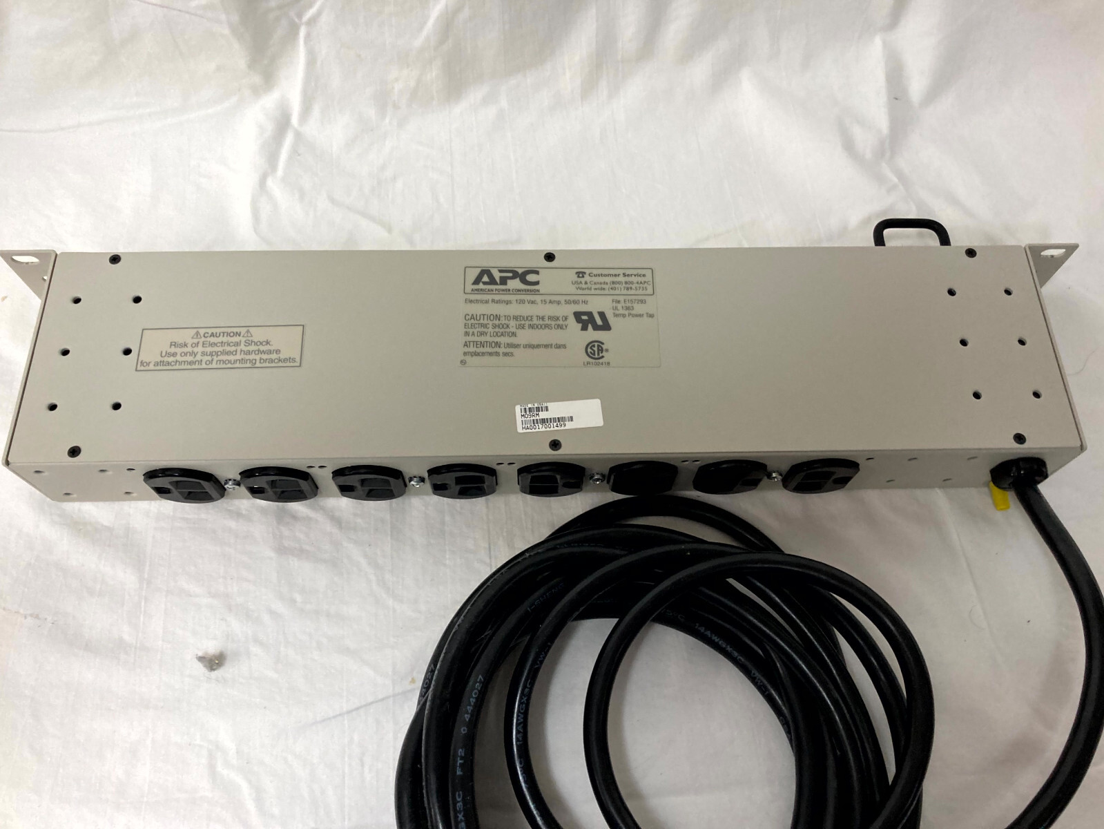 APC MO9RM Multiple Outlet Unit Rack Mount PDU 15A 120V (9) Total Outlets eBay