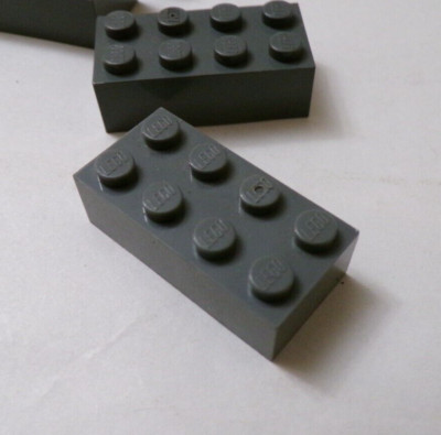 Lego x5 Dark Bluish Gray 2x4 Bricks, 3001 (028-26)
