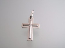 Handmade Italian sterling silver a cross on a plain cross small cute pendant