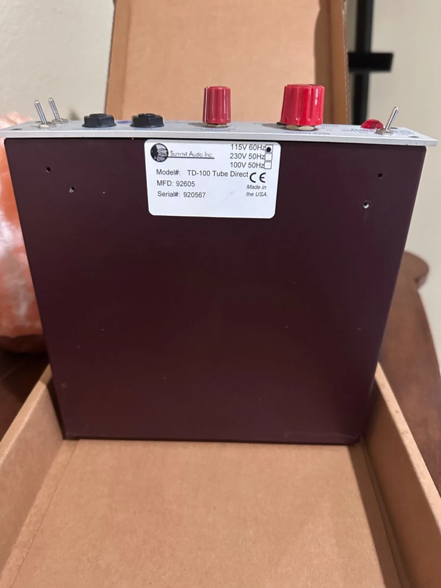 Summit Audio TD-100 Tube Instrument Preamp and Direct Box | eBay