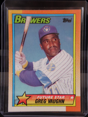 1990 TOPPS GREG VAUGHN #57 MLB BASEBALL CARD MILWAUKEE BREWERS 