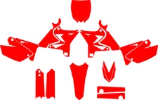 Yamaha YZ 125 250 UFO Restyling 2002 2012 2013 vector plantilla motocross 1:1